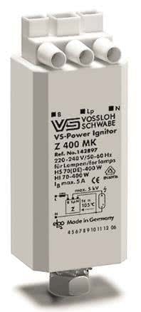 VOSS Unidad de encendido eléctrico Z 400 MK 140597 f. HS 70-400W, HI 35-400W Carcasa PC NUEVO