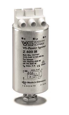 Unidad de encendido por superposición VOSS 140693 70-400W 220-240V 5,0A Tipo Z400MS Kl.II NUEVO