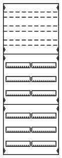 Striebel verdeler 6-rijig 2V5KA 216PLE 1350mm 2-FELDRIG NIEUW