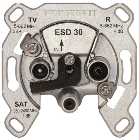 Kathrein antenna outlet stub 3-fold ESD 30 2x5-862+950-2400MHz AD:1dB NUEVO