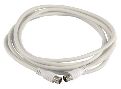 Kathrein cable de conexión 3m blanco ETG 30 0-2400MHz enchufe rápido F recto NUEVO