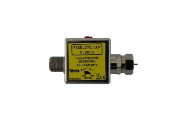 Controllo di livello Televes -18dB PST2050BS 5-2200MHz F-jack/F-connettore NUOVO