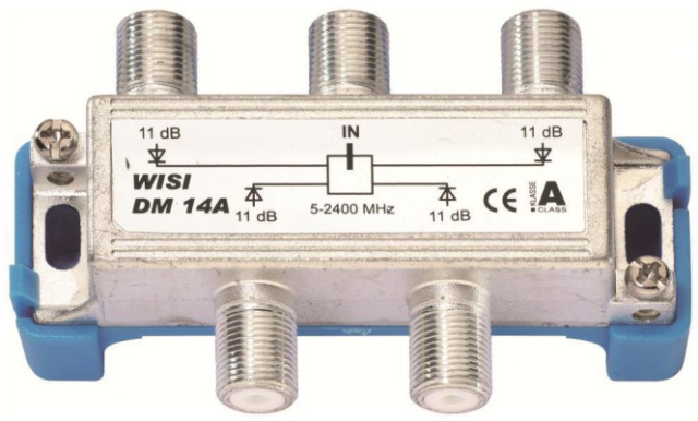 Sihn distributor 4-way DM14A 5-2400MHz 11dB NEW