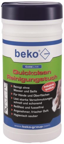 BEKO CareLine Quickclean 2993100 Reinigungstuch (100 Tücher pro Box) NEU