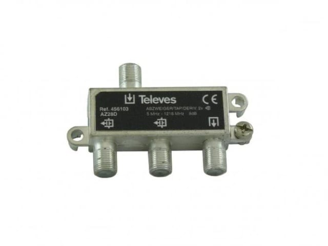 Televes splitter a 2 vie AZ28D 5-1218 MHz AD:8dB 456103 NUOVO