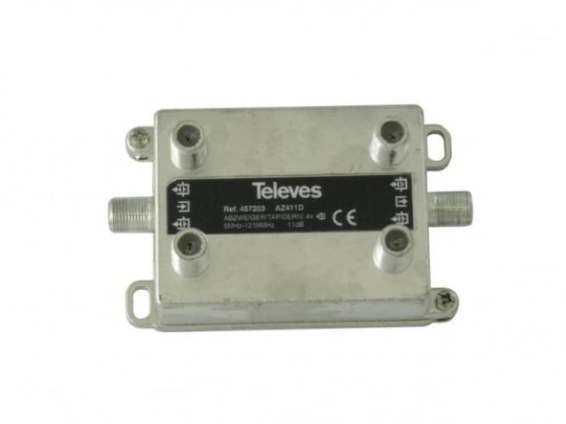 Televes 4-way splitter AZ411D 5-1218 MHz AD:11dB 457203 NEW