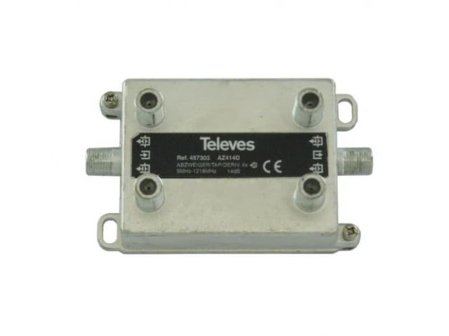 Televes splitter a 4 vie AZ414D 5-1218 MHz AD:14dB 457303 NUOVO