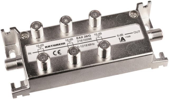 Divisor Kathrein de 6 vías EAX 26/G 15,5/15dB 5-1218MHz 21610098 NUEVO