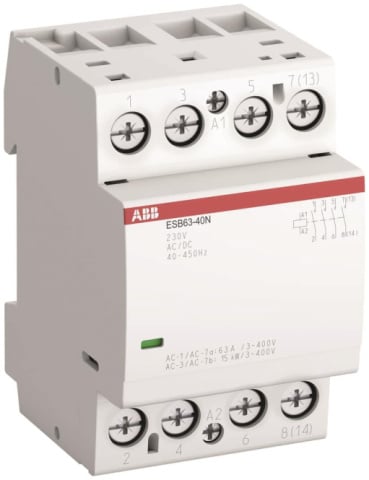 ABB Inst. contactor 230V 63A 4S/0Ö hum-free ESB63-40N-06 NEW