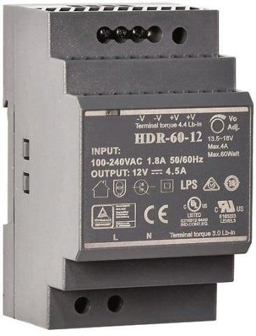 Indexa DIN rail power supply HDR6024 60W 24V DC 2.5A 32228 NEW