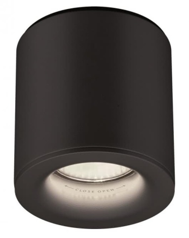 Downlight pour montage en saillie Helestra NOG 15/2129.22 GU10 max 6W IP65 80x85mm noir mat NEUF