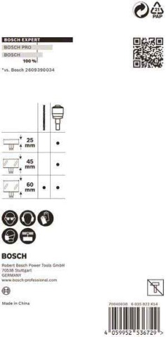 Bosch Power-Change Plus Adapter EXPERT 8,5x105mm Trapano centrale 2608900526 NUOVO