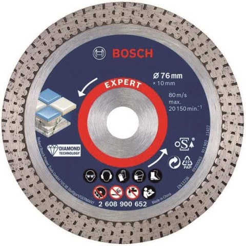 Bosch EXPERT HardCeramic 2608900652 Disco da taglio diamantato 76x1,9x10 mm NUOVO