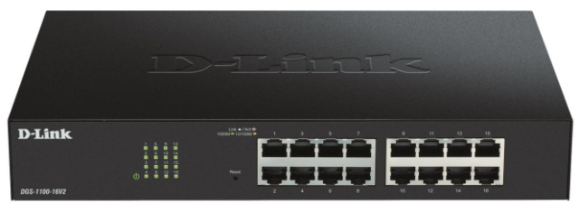 D-Link 16-Port Layer2 DGS-1100-16V2/E Smart Gigab.Switch 16x10/100/1000Mbit/s NEU