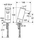 Waschtischarmatur Schell Puris E HD-K ohne Mischung IR-Sensor Betteriebetrieb NEU