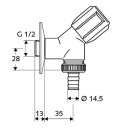 Zawór przyłączeniowy Schell Comfort 1/2" z zaworem NOWOŚĆ