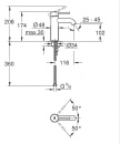 Waschtischmischer Grohe Essence S-Size,  phantom black...