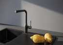 Mezclador de fregadero Grohe Essence, proyección de rociador lavavajillas extraíble 204mm negro fantasma NUEVO