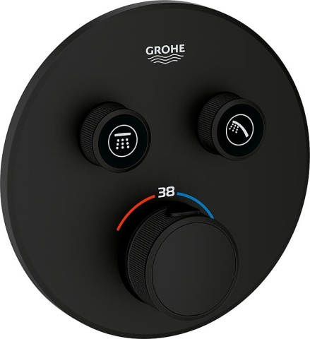 UP-Thermostat Grohe Grohtherm SmartControl phantom black mit 2 Absperrventilen NEU