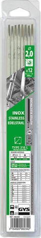 Electrodes GYS en acier inoxydable - 316 L - Ø 2,0 mm - blister UE 12 NEUF