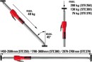 Supporto a soffitto BESSEY STE90 L: 575-910 mm NUOVO