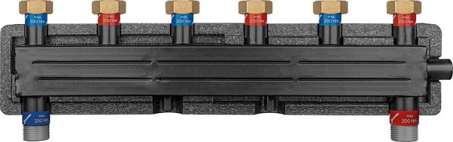 Combiverdeelblok Evenes VTW 2/3 ÜWM DN20 (3/4"), 2m³/h, 50 kW, incl. beugel en isolatie NIEUW