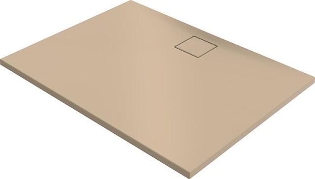 Plato de ducha Hüppe EasyFlat mineral fundido beige mate 1000x800x30 mm desagüe:lado largo NUEVO