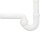 Washbasin tubular siphon Dallmer type 100/0, DN32 (1 1/4") x DN40, white plastic NEW