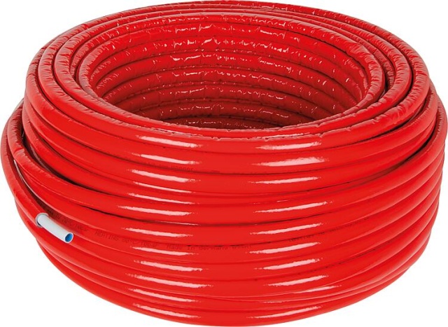 Uponor Uni Pipe PLUS white pre-insulated S4 WLS 040, Ø25mm x 2.5mm, red, length 50m NEW