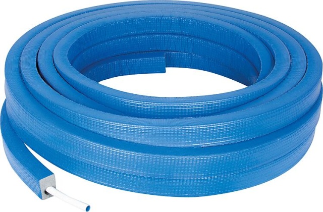 Uponor Uni Pipe PLUS white pre-insulated DHS26, Ø16mm x 2.0mm, blue, length 25m NEW