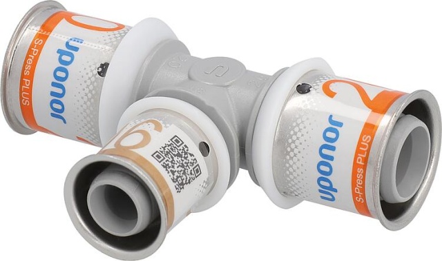 Uponor S-Press PLUS Pieza en T reducida PPSU Ø25mm-Ø20mm-Ø25mm NUEVO