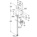 Miscelatore per lavabo Kludi Bozz, sporgenza 100 mm, con...