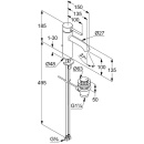 Miscelatore per lavabo Kludi Bozz, sporgenza 100 mm, con...