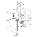 Miscelatore per lavabo Kludi Bozz, sporgenza 165 mm, con...