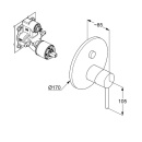 Inbouw badmengkraan Kludi Bozz Rosette Ø 170 mm,...