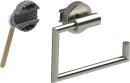 Evenes WC porta carta AXIAL senza coperchio, in acciaio inox opaco incl. fissaggio. NUOVO