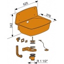 Fregadero de plástico Haas Marion 525 x 376 x 342...