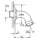 GROHE Relexa Brausearm, DN15 Anschlussgewinde 1/2 chrom...