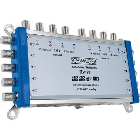 SCHWAIGER Commutateur multiple satellite : 9 sur 8, eco passif, fonctionnement sans raccordement électrique SEW98531 NOUVEAU