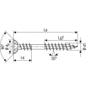 Tornillo de cabeza plana SPAX acero inoxidable A2 rosca de fijación antigua T-STAR Plus Ø 4,5 x 60 mm, PU 100 piezas 25479004506022 NUEVO