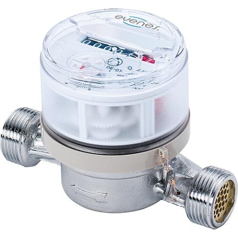 evenes Hot water meter Q3 2,5, DN15(1/2""),Bl: 80mm incl.certification fee NEW