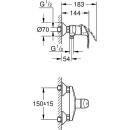 GROHE Einhebel-Brausemischer Eurosmart,...