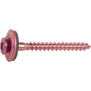 Plumbers screw with EPDM sealing rubber and rosette A2 copper 4.5 x 100 PU100 906722145 100 NEW