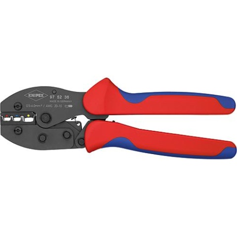 Alicates de presión KNIPEX para terminales de cable aislados de 0,5 - 6 qmm 97 52 36 NUEVO