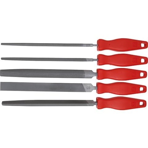 Vijlenset 5 stuks kniplengte: 200 mm knip: 2 (medium) met kunststof handvat 13142020 NIEUW