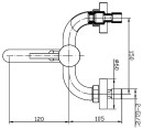 Evenes mezclador de baño inox Redondo acero inoxidable mate, proyección 195 mm nuevo