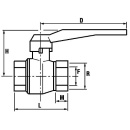 IPG Kugelhahn PN10 voller Durchgang mit Hebel R 21/2...