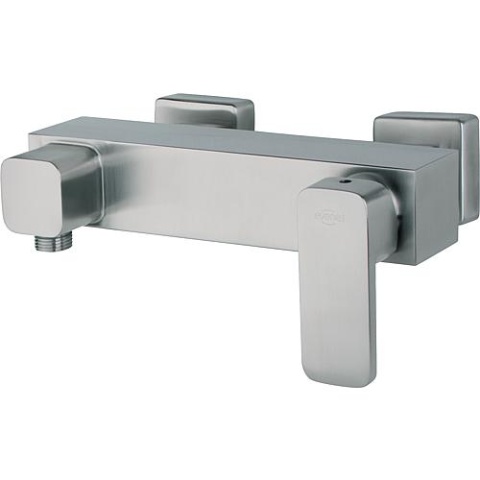 Evenes shower mixer AP inox Cubo stainless steel matt Projection 145 mm New