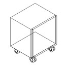 Roll container ELA cuerpo smt negro - frontal smt blanco 400x400x350 mm RC404035KSFW NUEVO