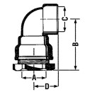 EFFEBI elbow connection fitting with IT type 868 11/4""x40mm not suitable for gas NEW